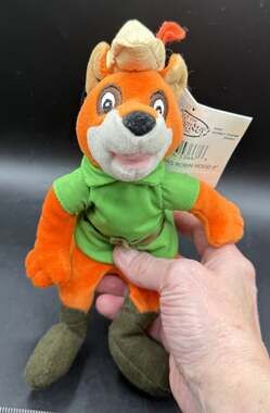 Vintage Disney Store Robin Hood 9" Beanie Plush Figure With Tag - NEW Rare MWT!